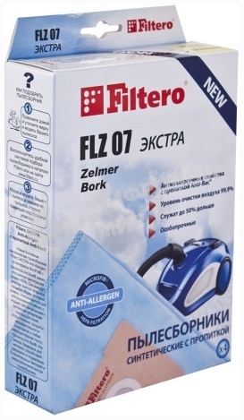 Комплект пылесборников Filtero FLZ 07 (4) ЭКСТРА, 4 шт в упак.