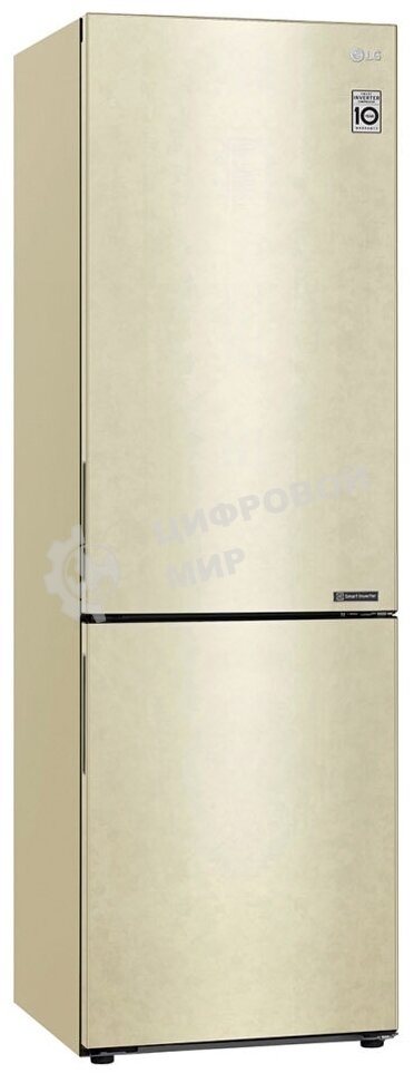 Холодильник LG GA-B509CECL бежевый, двухкамерный, 277/107л, морозилка снизу, No Frost
