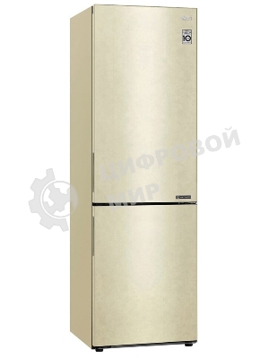 Холодильник LG GA-B509CECL бежевый, двухкамерный, 277/107л, морозилка снизу, No Frost