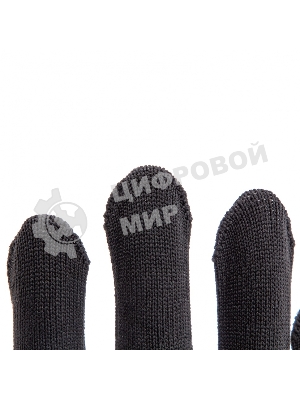 Перчатки из синтетической нити, ПВХ точка, 13 класс, черные, XL Россия