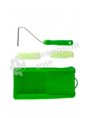 Малярный набор Сибртех для работ по дереву: кювета 150 мм х 290 мм и мини-валик 110 мм