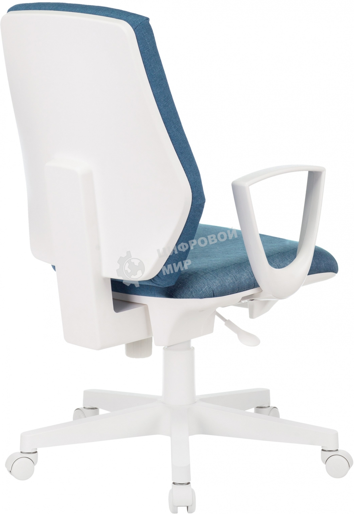 Кресло компьютерное Бюрократ CH-W545 синий 38-415, крестовина пластик, пластик белый