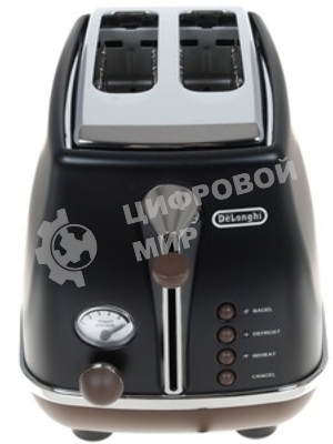 Тостер DeLonghi CTOV2103.BK черный, 900 Вт, 2 слота