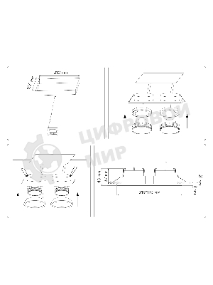 Светильник Ambrella light TN6612/2 WH белый IP44 GX53/2 max 15W 215*110*24