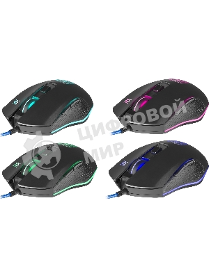 Мышь проводная Defender Sleipnir GM-927 черный, 12800 dpi, USB, кнопки - 6