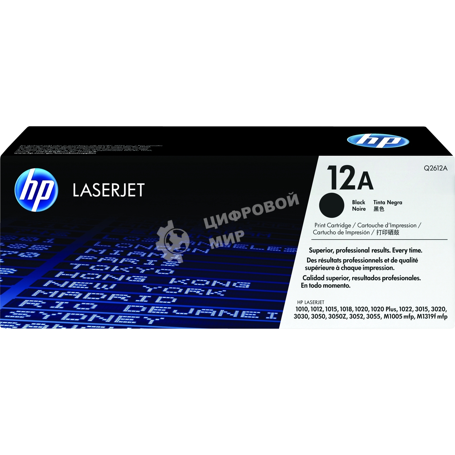 Картридж лазерный HP Q2612A черный для LaserJet 1010/1018/1020/1012/1015/3015/3020/3030 (2000 стр.)