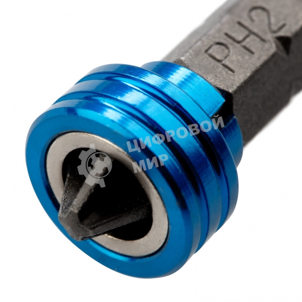 Бита Gross 11456 PH 2x50 мм с ограничителем и магнитом, для ГКЛ, S2