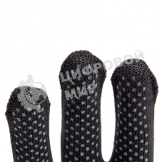 Перчатки из синтетической нити, ПВХ точка, 13 класс, черные, XL Россия