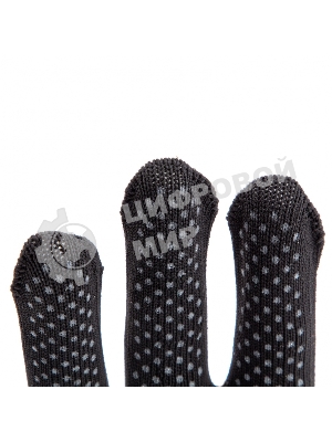 Перчатки из синтетической нити, ПВХ точка, 13 класс, черные, XL Россия