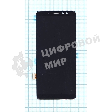 Дисплей для Samsung Galaxy A8 Plus A730F (2018) в сборе с тачскрином (OLED) черный
