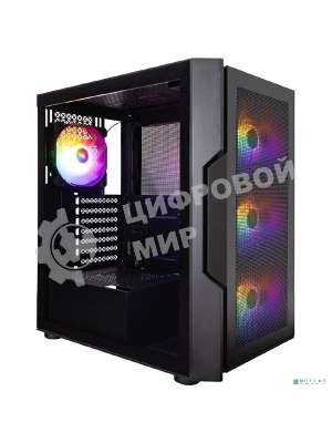 Компьютерный корпус 1STPLAYER TRILOBITE T7-P черный ATX 4x120мм LED fans T7-P-BK-4F1