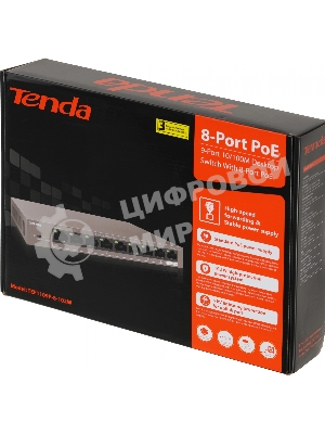 Коммутатор 9PORT 10/100M POE TEF1109P-8-102W Tenda
