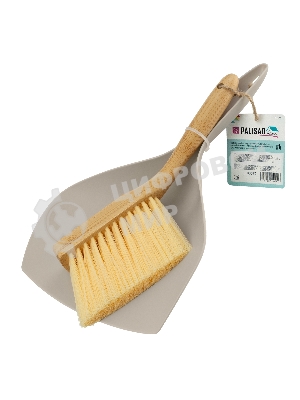 Набор: совок 290x190 мм и бамбуковая щетка-сметка 220 мм, Home Palisad