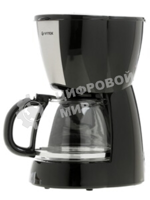 Кофеварка капельная Vitek VT-1503 черный, исп. кофе - молотый, 1.2 л, 900 Вт.