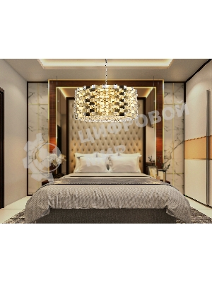 Люстра Ambrella light LH41009/18 BS/CL латунь/прозрачный E14*18 max 40W D700*320
