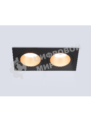 Встраиваемый точечный светильник Ambrella light TN102833/2 BK/GD черный/золото GU5.3/2 178*93*50