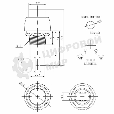Выключатель-кнопка Rexant 250V 1А (2с) ON-OFF синяя Micro