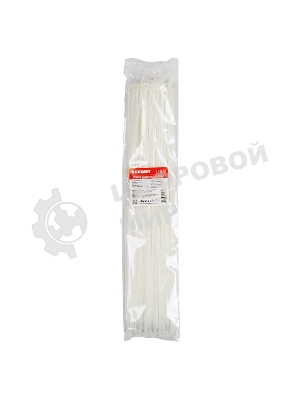 Хомут-стяжка кабельная нейлоновая Rexant 500 x 4,8 мм, белая, упаковка 100 шт.
