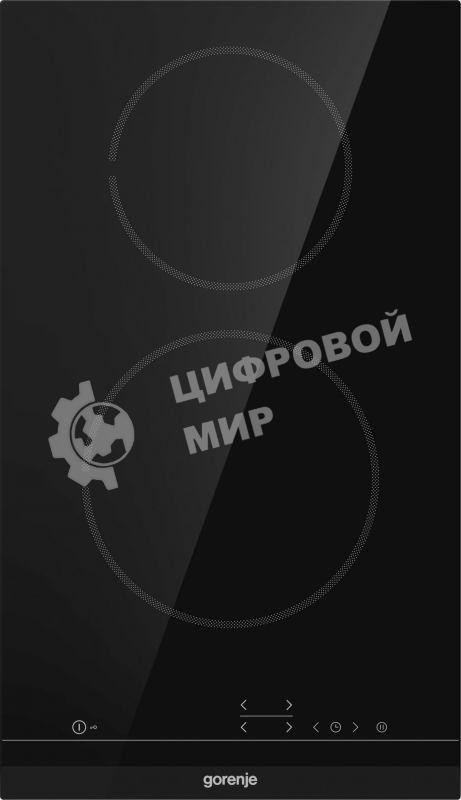 Варочная панель Gorenje ECT321BCSC, конфорок: 2 шт., стеклокерамика, независимая, черный