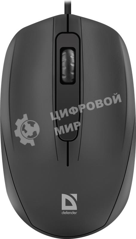 Мышь проводная Defender Alpha MB-507 черный, 1000 dpi, USB, кнопки - 3