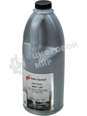 Тонер Static Control MPT5-1KG черный флакон 1000гр. для принтера HP LJ1200/4100/5000