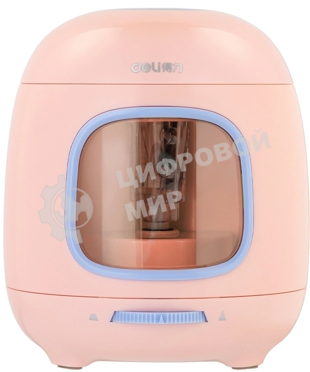 Точилка для карандашей электрическая Deli VA13 VA13ROSE, 1 отверстие, пластик, розовый (от 2-х батареек АА или USB)