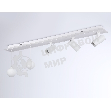 Потолочный светодиодный светильник Ambrella light FL66201/1+5 WH белый 67W 3000K-6400K+G9/2 1000*100*400 (ПДУ ИК)