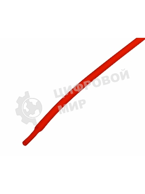 Термоусадочная трубка Rexant 2,0/1,0 мм, красная, упаковка 50 шт. по 1 м