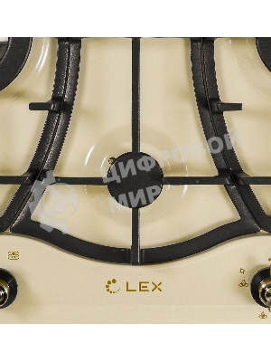 Газовая варочная поверхность Lex GVE 643C IV, 4 конфорки, эмаль, 9250 Вт