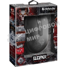 Мышь проводная Defender Sleipnir GM-927 черный, 12800 dpi, USB, кнопки - 6