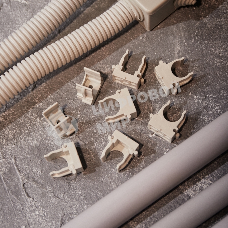 Крепеж-клипса для монтажного пистолета Rexant Ø 16 мм, серая (100 шт/уп)