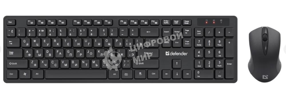 Комплект клавиатура + мышка Defender LIMA C-993 RU черный