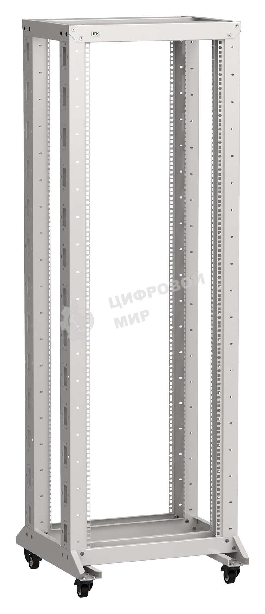 Стойка двухрамная ITK Linea LF35-42U66-2RM 42U 600 мм X 600 мм 700 кг серый