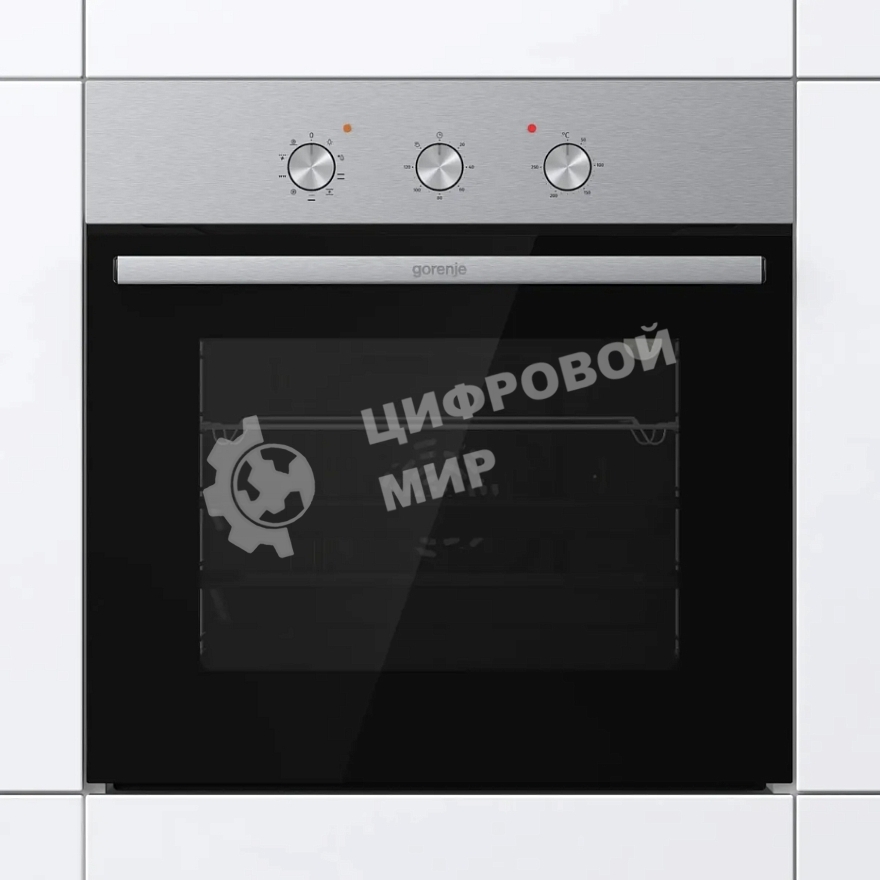 Встраиваемый духовой шкаф электрический Gorenje BO6727E03NX, черный/серебристый