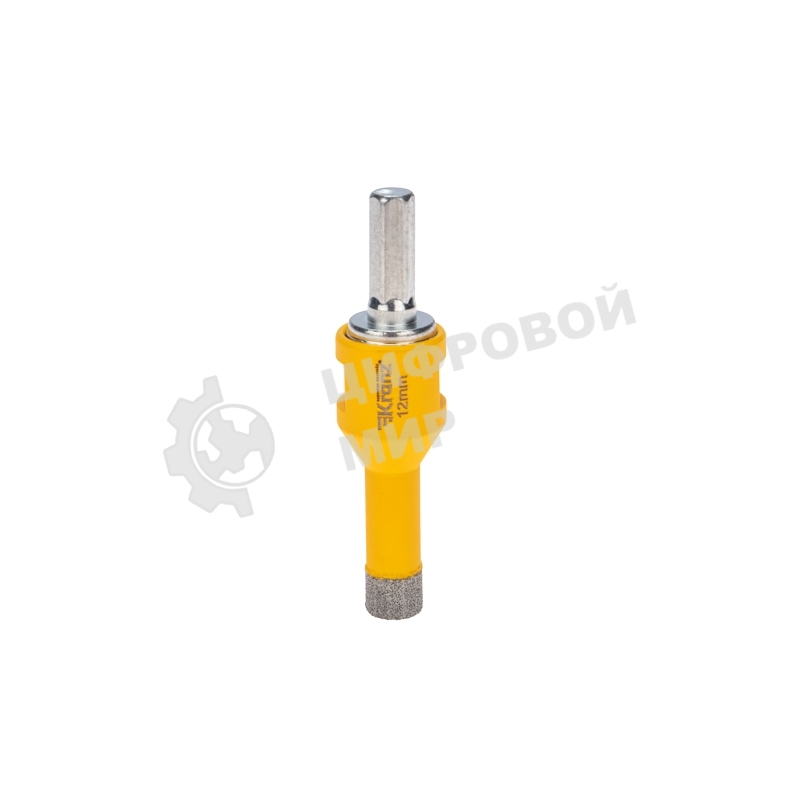 Коронка алмазная профессиональная по керамограниту и железобетону Kranz М14, вакуумное спекание, 12 мм, для УШМ