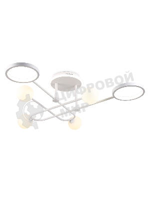 Потолочный светодиодный светильник Ambrella light FL66229/6 WH белый 48W 3000K-6400K+G9/4 880*880*240 (ПДУ ИК)