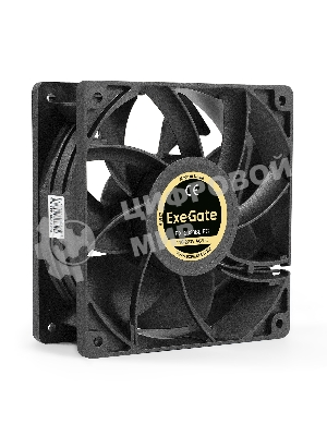 Вентилятор EC ExeGate EX12038BL-EC (Electronically Commutated, 110-220V AC/110-220V DC, 120x120x38, 2-Ball (двойной шарикоподшипник), провод 30 см, 2600RPM, 39dBA, 105,3CFM)