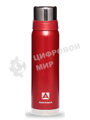 Термос Арктика 106-900 красный, узкое горло 0,9 л американский дизайн