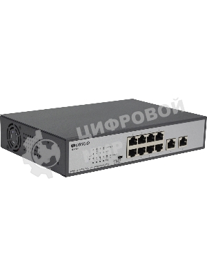 Коммутатор неуправляемый PoE ORIGO Unmanaged Switch 8x1000Base-T PoE, 2x1000Base-T, PoE Budget 120W, Long-range PoE up to 250m, 19
