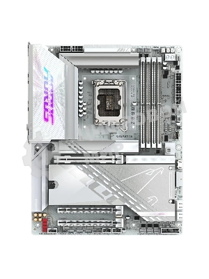 Материнская плата Gigabyte Z890 AORUS PRO ICE, LGA 1851, Intel Z890, 4xDDR5, 4xSATA, 5xM.2, 1xPCIe 5.0 x16, 1xPCIe 4.0 x4, 1xPCIe 4.0 x1, 2xUSB-C (Thunderbolt 4), 1x 5Gb LAN, 4xUSB-A 3.2 Gen 1, 2xUSB-A 3.2 Gen 2, 4xUSB-A 2.0, 2x3.5 мм, 7.1, ATX