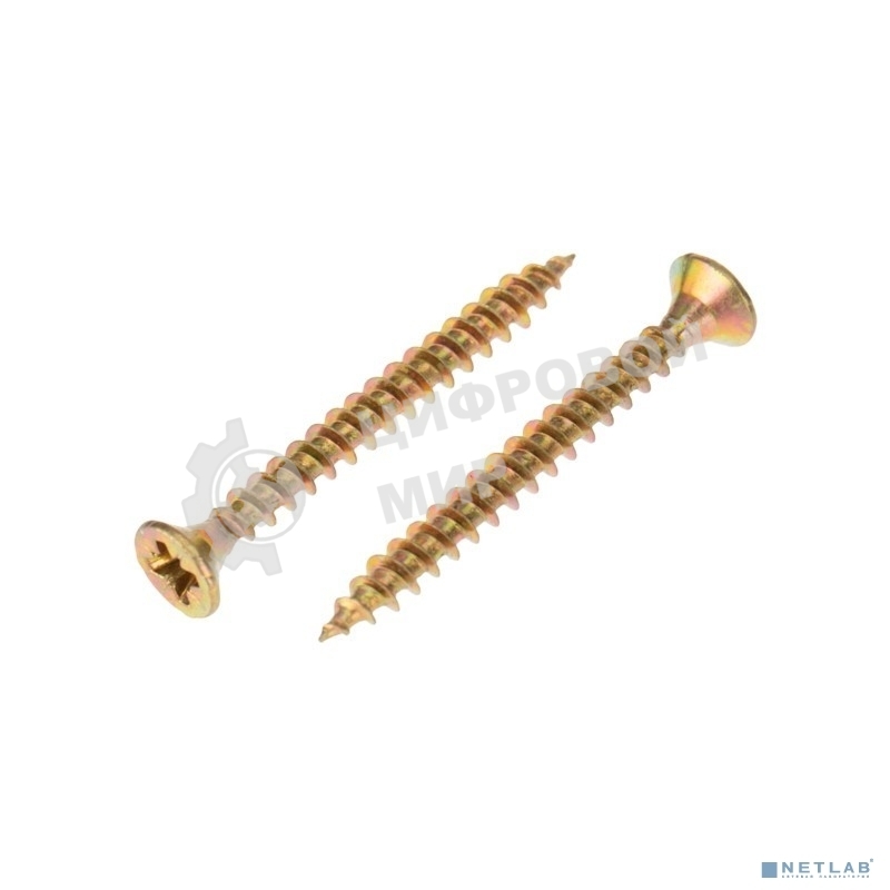 Саморез универсальный Kranz 4х35, желтый цинк, короб (200 шт./уп.)