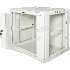 Шкаф коммутационный Lanmaster Pro (TWT-CBWPG-15U-6X4-GY) настенный 15U 600x450 мм пер. дв. стекл 60 кг серый 350 мм 768 мм IP20 металл
