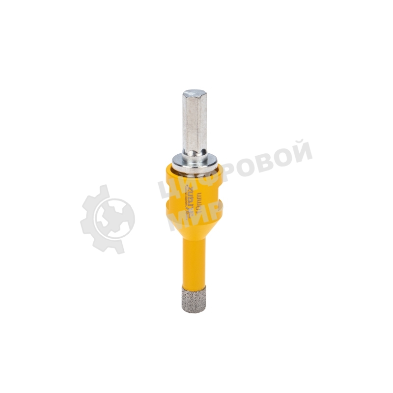 Коронка алмазная профессиональная по керамограниту и железобетону Kranz М14, вакуумное спекание, 10 мм, для УШМ