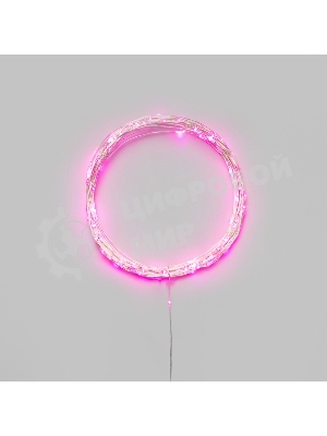 Гирлянда светодиодная Роса 10м 100 LED РОЗОВЫЙ IP20 3хАА (в комплект не входят) NEON-NIGHT