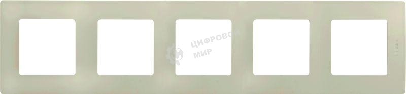 Рамка 5 постов, сл. кость ETIKA 