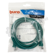 Патч-корд Buro UTP cat.5e 3м зеленый RJ-45 (m)-RJ-45 (m)