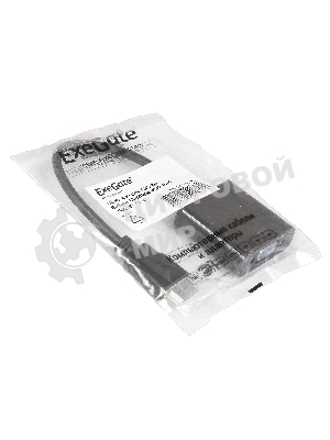Кабель-переходник ExeGate EX284926RUS HDMI-VGA ExeGate EX-HDMIM-VGAF-0.15 (19M/15F, 0,15м)