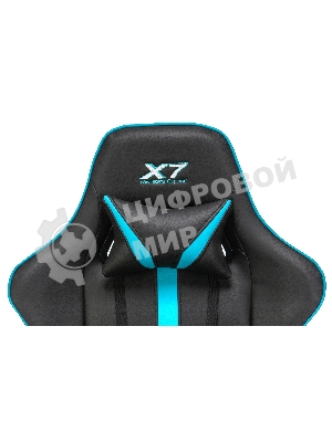 Кресло игровое A4Tech X7 GG-1200 черный/голубой искусственная кожа крестовина пластик