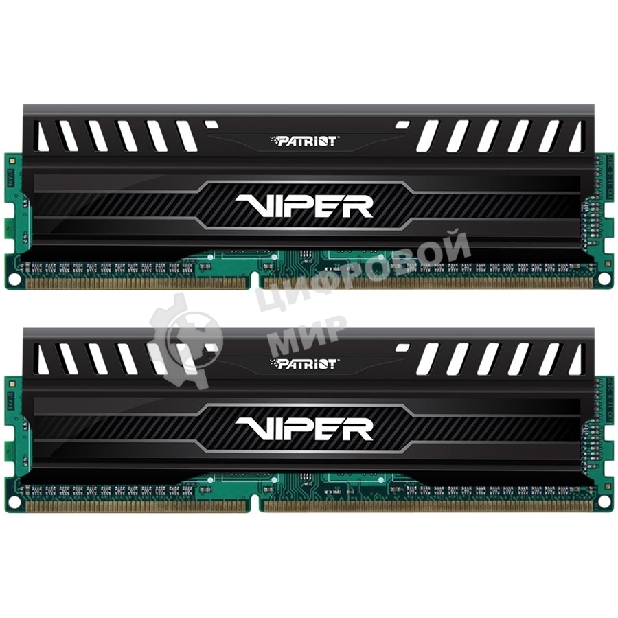 Оперативная память Patriot Viper 3, DDR3, 16GB (2x8 GB), 1600 MHz, CL9, DIMM, радиатор, черный