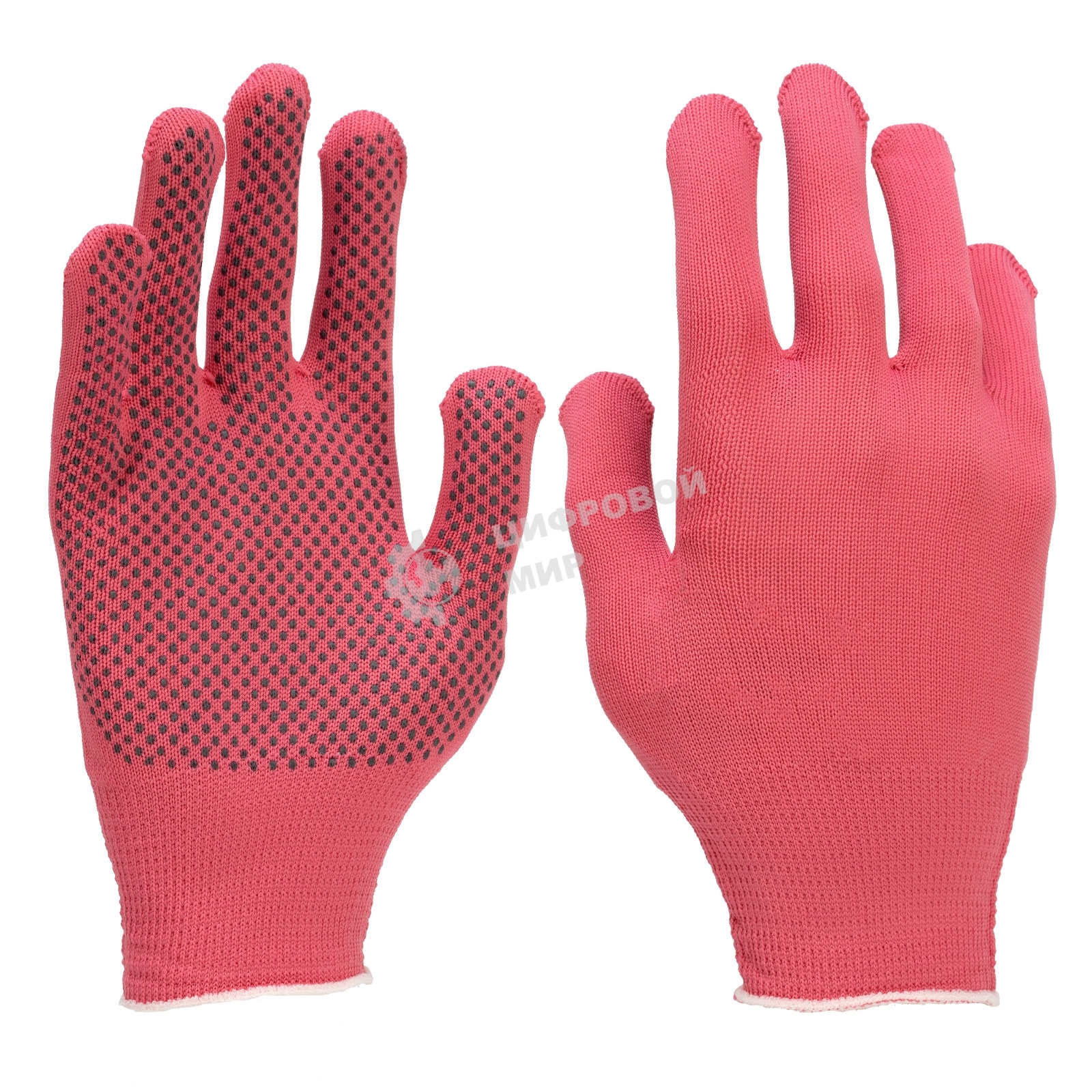 Перчатки в наборе Palisad 4 пары, цвета в ассортименте, ПВХ точка, L